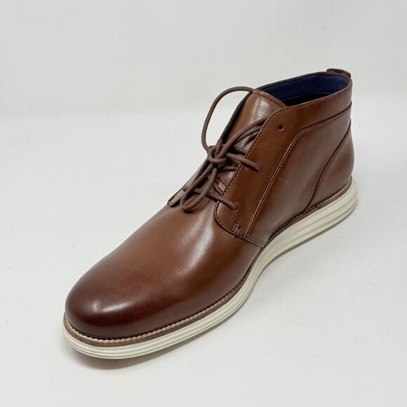 Cole Haan Original Grand Chukka Boots Mens 13 M Woodbury Brown Ivory Leather main image 5